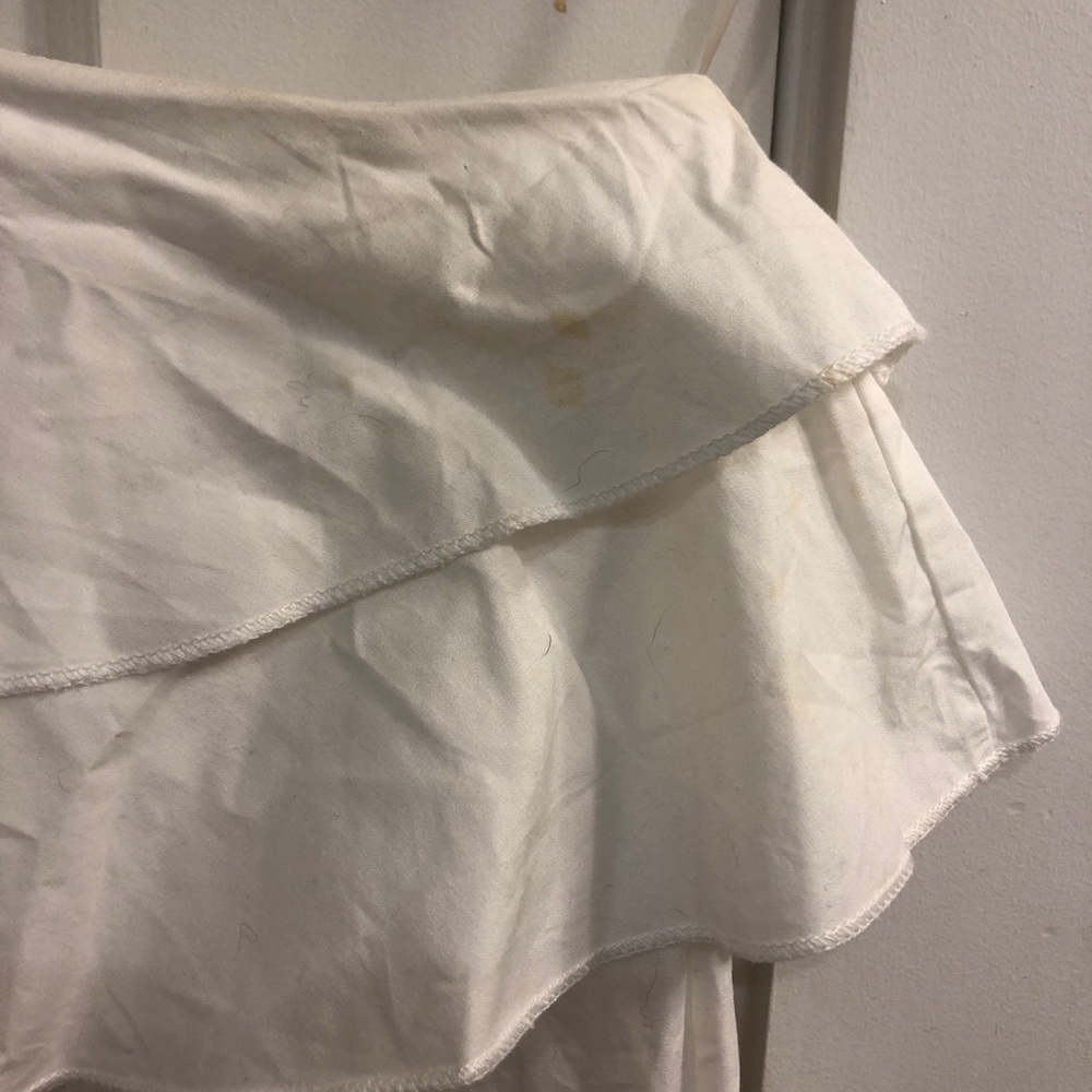 ASOS White Ruffle One Sleeve Dress - Picture 4 of 4